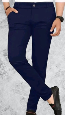 Advikfashion Slim Fit Men Blue Trousers