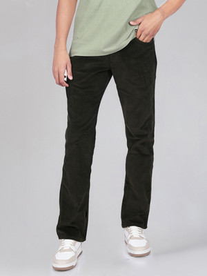 Wrangler Straight Fit Men Black Trousers