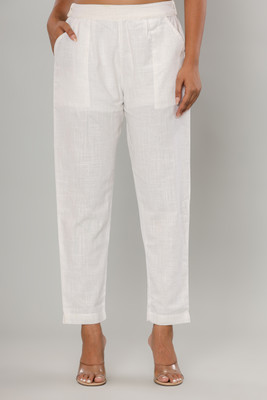 Vivan Enterprises Regular Fit Women White Trousers