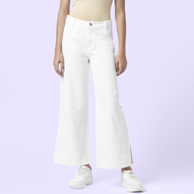 Coolsters by Pantaloons Regular Fit Girls White Trousers