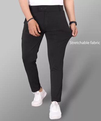 FLIIP TRADING Regular Fit Men Black Trousers