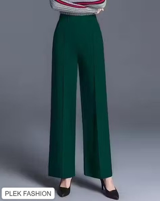 PLEK Regular Fit Women Green Trousers