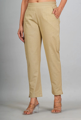 FINESTITCH Regular Fit Women Beige Trousers