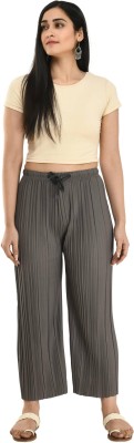 GLADLY Loose Fit Women Grey Trousers