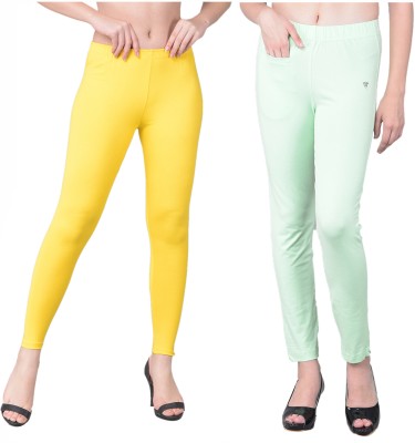Comfort Lady Relaxed Women Yellow, Light Green Trousers