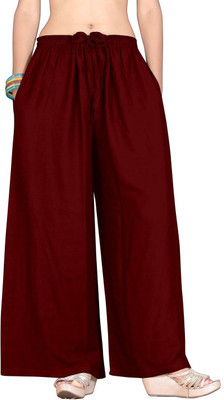 Daksh Enterprise Loose Fit Women Maroon Trousers