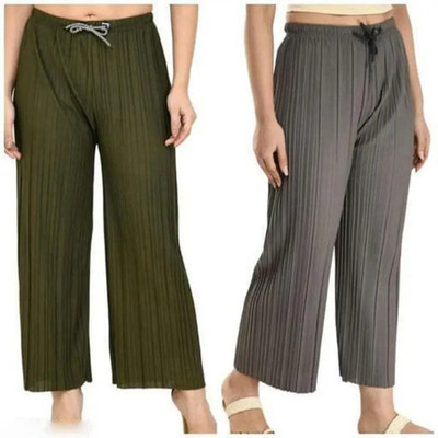 Lomidze Regular Fit Women Multicolor Trousers