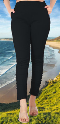 DEEPA ENTERPRISE Slim Fit Women Black Trousers