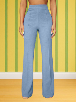 nitafashion Loose Fit Women Light Blue Trousers