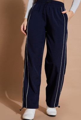 lexrex Loose Fit Women Blue Trousers