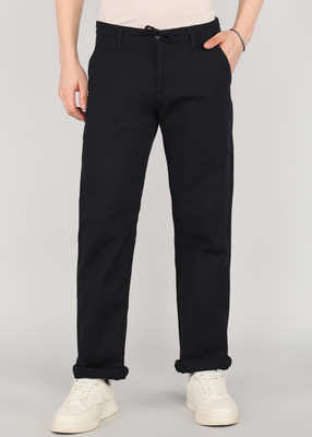 INTEGRITI Slim Fit Men Dark Blue Trousers