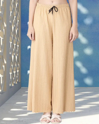 Dhara Trends Relaxed Women Beige Trousers