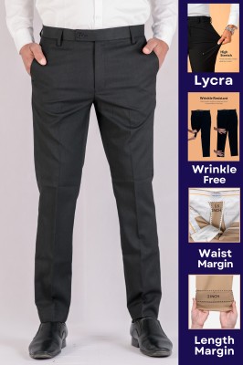 kezal Regular Fit Men Black Trousers