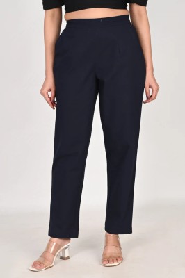 Moirai Regular Fit Women Dark Blue Trousers