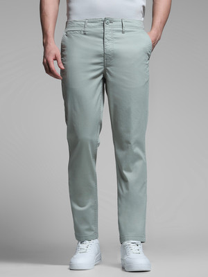 JACK & JONES Slim Fit Men Green Trousers