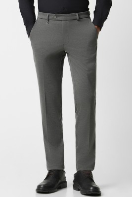 VAN HEUSEN Skinny Fit Men Dark Green Trousers