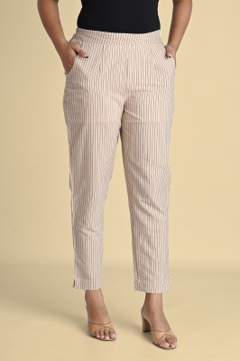 Moirai Regular Fit Women White Trousers