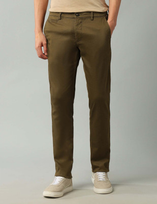 Arrow Sport Slim Fit Men Brown Trousers