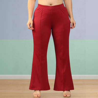 Anitafashion Loose Fit Women Maroon Trousers