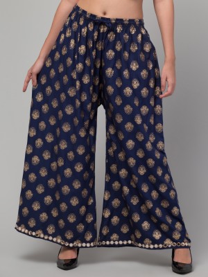 FamBee Flared Women Dark Blue Trousers