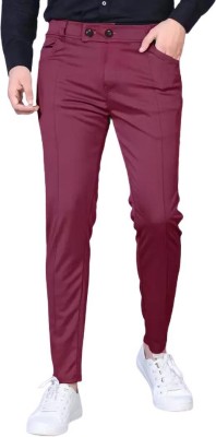 RM Fashions Regular Fit Men Purple Trousers