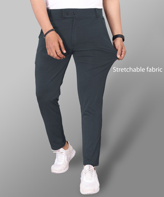 COMBRAIDED Slim Fit Men Grey Trousers