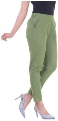 skytick Regular Fit Women Green Trousers