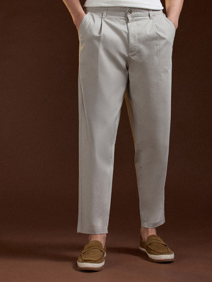 THE BEAR HOUSE Loose Fit Men Grey Trousers