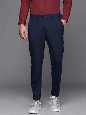 Louis Philippe Ath.Work Tapered Men Blue Trousers