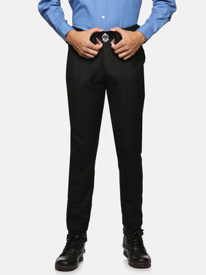 BAAGAA Regular Fit Men Black Trousers