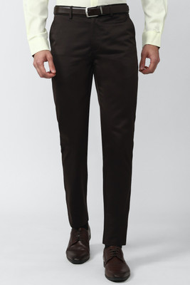 PETER ENGLAND Slim Fit Men Brown Trousers