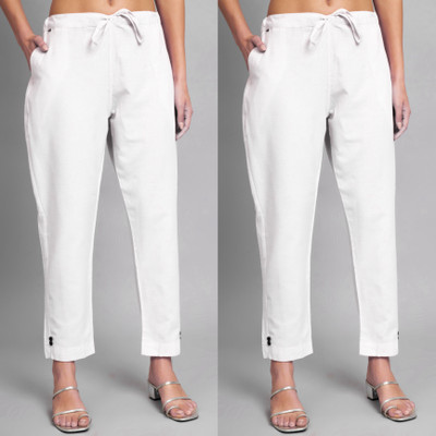 Andheriyas Enterprises Straight Fit Women White Trousers