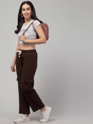 Marami Solid Women Brown Track Pants