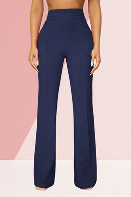 AKOTTY Comfort Fit, Regular Fit Women Dark Blue Trousers