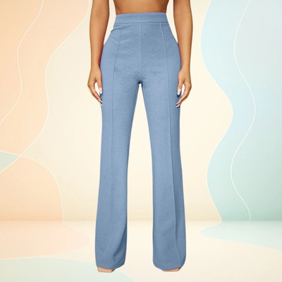 HouseOfCommon Loose Fit Women Light Blue Trousers