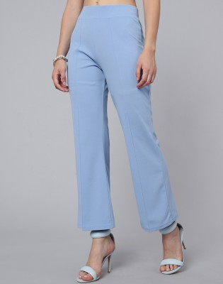 Selvia Regular Fit Women Blue Trousers