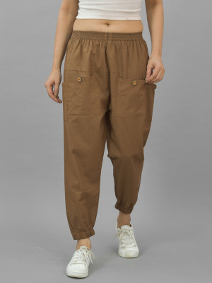 QuaClo Regular Fit Women Brown Trousers