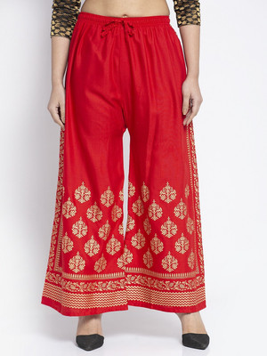 ZORRO Flared Women Red Trousers