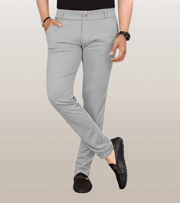 Shreyannk Regular Fit Men Grey Trousers