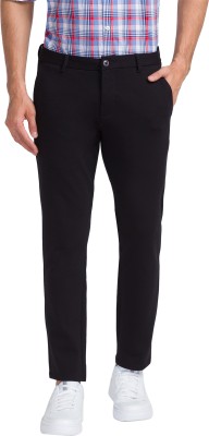 PARX Slim Fit Men Black Trousers