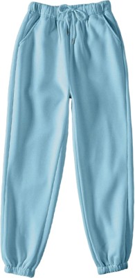 Shayash Solid Women Light Blue Track Pants