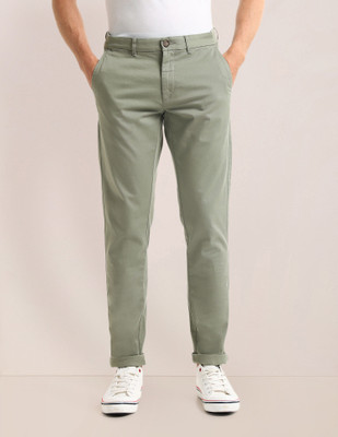 U.S. POLO ASSN. Slim Fit Men Green Trousers