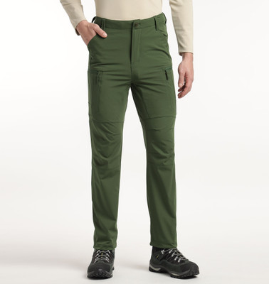 MOUNTMILLER Regular Fit Men Dark Green Trousers