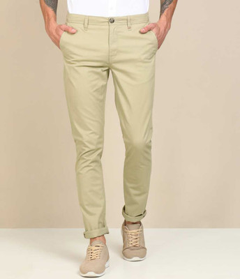 FUBAR Slim Fit Men Beige Trousers