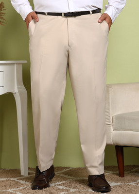 METRONAUT PLUS Regular Fit Men Beige Trousers