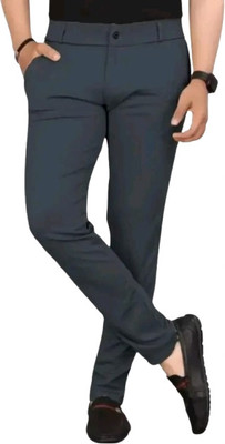 CIVIRASTYLE Regular Fit Men Grey Trousers