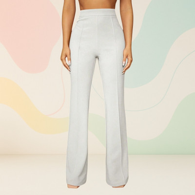 Anitafashion Loose Fit Women White Trousers