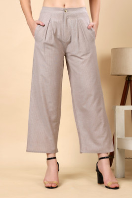 FASHIONS 360 Regular Fit Women Brown Trousers