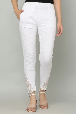 Sellingsea Regular Fit Women White Trousers