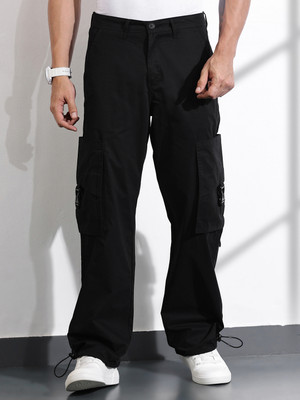 THOMAS SCOTT Relaxed Men Black Trousers